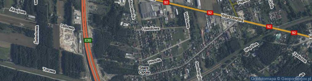 Zdjęcie satelitarne Akacjowa ul.